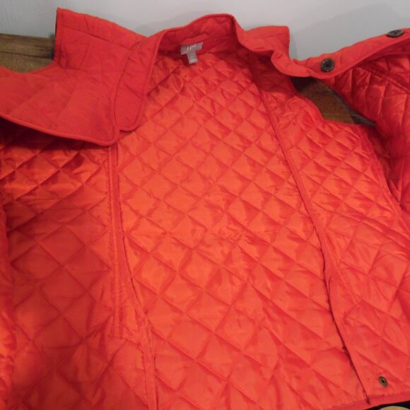J.Jill Red Quilted Ladies Vest Ladies L Button close and 2 button close pockets - Picture 8 of 10